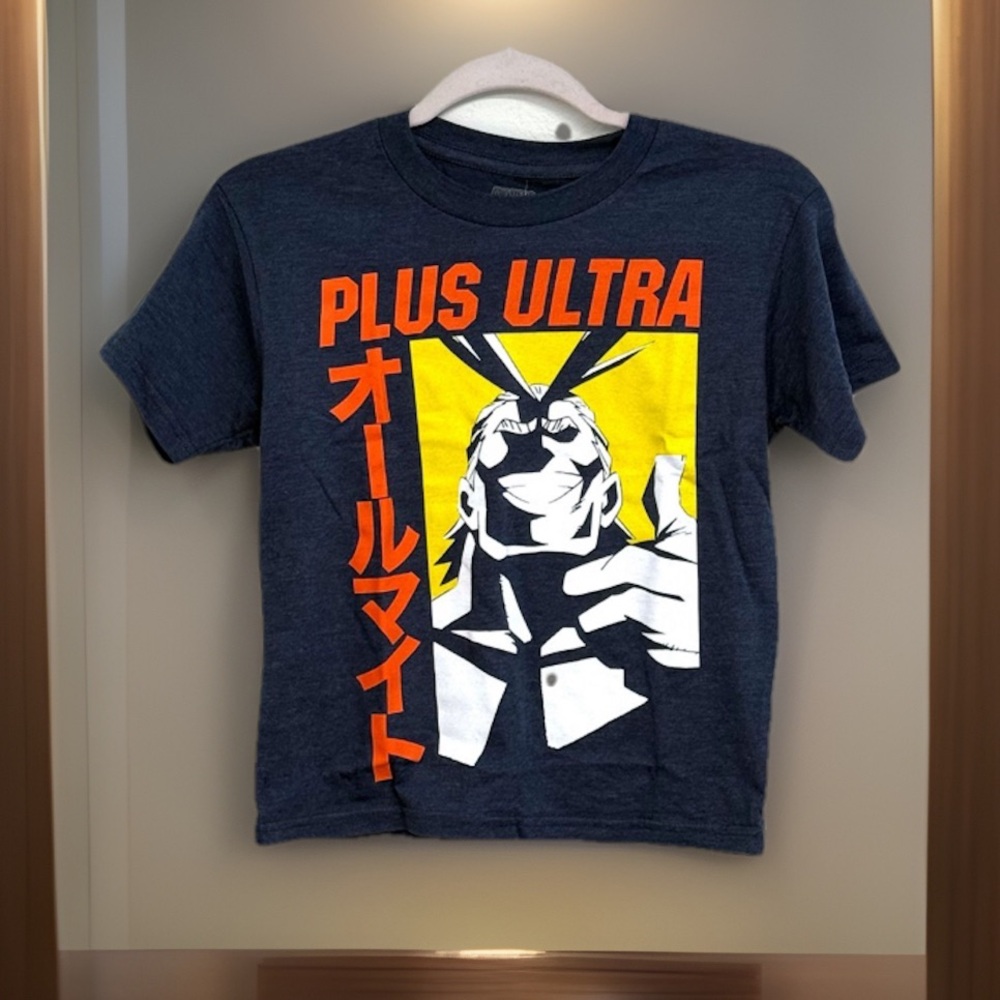My Hero Academia All Might Plus Ultra Black Shirt 💯 Pre-Shrunk Cotton Authentic